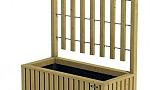 Trellis bloembak Elan 130 Excellent, 89 x 42 x 42 cm hoogte 130 cm, groen geïmpregneerd.  W636487