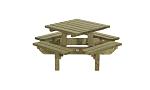 Kinderpicknicktafel vierkant, 125x125cm  0416