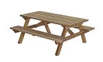 Picknicktafel 200x160cm, hardhout  0418