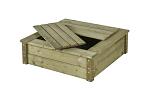 Zandbak 100x100cm, 32cm hoog. Met deksel  0810