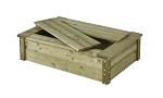 Zandbak 120x80cm, 32cm hoog. Met deksel  0812