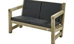 Loungebank tweezits, 135 cm  0131