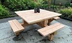 Picknicktafel Oude Stee vierkant 225x225 cm