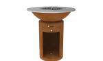 BBQ   Ø85x100cm(cylinder/lage schaal) Cortenstaal  BBQ-08