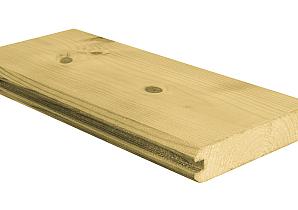 Blokhutprofielplank scandinavisch vuren geimpregneerd 28x145/1800