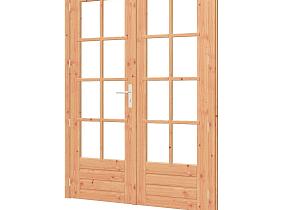 Stapeldorpeldeur dubbel DOUGLAS onbeh, borstw.422mm, deur:750x2060mm+kozijn:1636x2136mm    54.0069