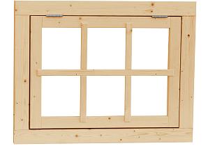 Vuren 6-ruits uitzetraam, 89,9 x 70,3 cm, onbehandeld.     533479