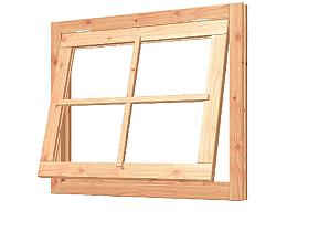 Uitzetraam Douglas met kozijn,raam:905x754mm+kozijn:1039x888mm      54.0110