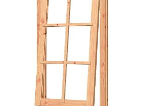 Uitzetraam enkel DOUGLAS raam:674x1296mm+kozijn:808x1430mm      54.0076