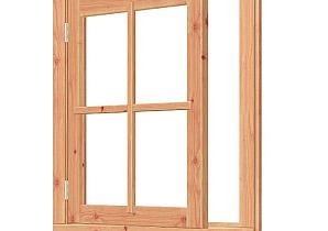 Vleugelraam enkel DOUGLAS linksdr, raam:754x905mm+kozijn:888x1039mm      54.0082