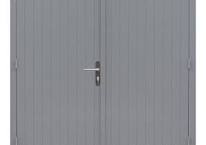 Hardhouten dubbele dichte deur Prestige, 202 x 221 cm, grijs gegrond.    1017096
