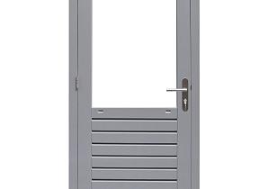 Hardhouten enkele 1-ruits deur Prestige met dubbelglas, linksdraaiend, 109 x 221 cm, grijs gegrond.    1017092
