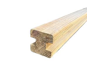 Gleufpalen 28 mm sponning tussen 90x90/2700 vuren geimpregneerd