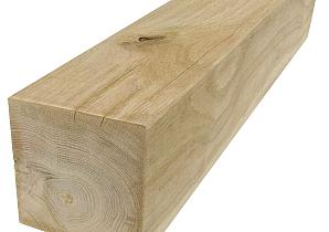 Palen eiken 140x140x2500mm onbehandeld, geschaafd    30.14025