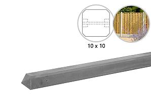 Betonpalen glad grijs met diamantkop 10x10/1900   W13411