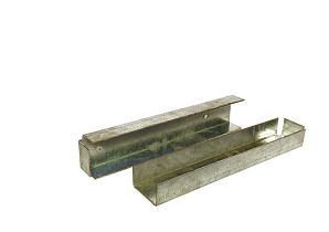 U-profiel t.b.v. betonplaat muur- of hoekbevestiging.   W19025