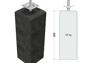 BET-04 Betonpoer 170x170 met facet naar 150x150 EXCL stelplaat