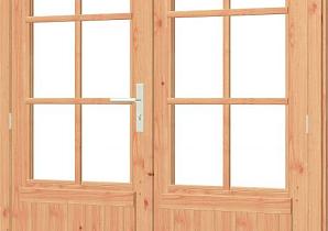 Paneeldeur dubbel DOUGLAS borstw.687mm, deur:780x1930mm+kozijn:1696x2006mm      54.0071