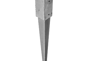 Paalhouder met pen  121x121x900mm [2,5mm] Vuurverzinkt  PA-014