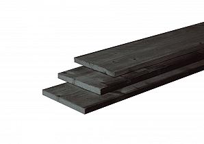 Douglas fijnbezaagde plank 22x200 zwart gedompeld.  