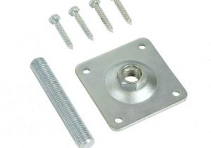 Set voor betonpoer incl. draadstang  100x100mm (verstelbare moer M20) [5mm] Galvanisch verzinkt Geen kleur BET-18S