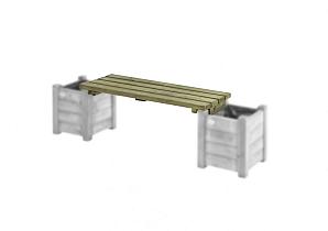 Bloembakzitting 120cm voor bloembak Horst, 35mm