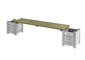 Bloembakzitting 180cm voor bloembak Horst, 35mm  0318