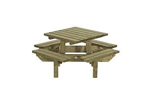 Kinderpicknicktafel vierkant, 125x125cm  0416
