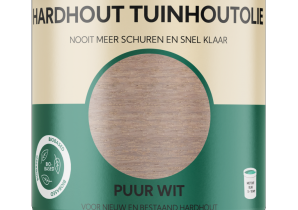 HARDHOUT TUINHOUTOLIE PUUR WIT   0,75 LTR