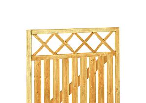 Rechthekpoort met trellis 100 x 90 cm, groen geïmpregneerd.   W01504