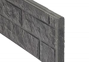 Berton©-motiefplaat smal antraciet H26 x D3,5 x L184 cm rotsmotief        P003686