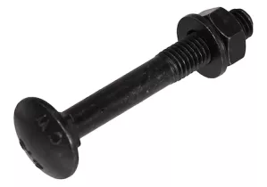 Slotbout zwart incl. moer en sluitring M8x60   5 stuks