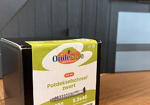 OudeStee Potdekselschroef zwarte kop 5.0x40 RVS 410 Torx 25