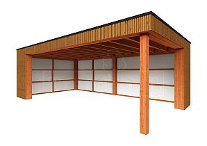 Buitenverblijf Capri 7200x4250x2550mm (bxdxh) model links alleen constructie    52.4017