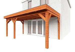 Aanbouwveranda Ancona 5550x3300x2600mm (bxdxh) links    52.2614