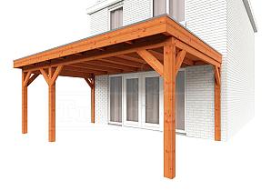 Aanbouwveranda Ancona 5550x3900x2600mm (bxdxh) links    52.2616