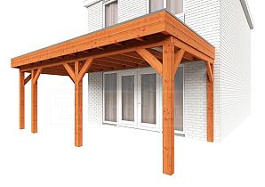 Aanbouwveranda Ancona 5950x3300x2600mm (bxdxh) links    52.2620