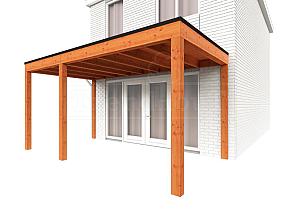 Aanbouwveranda Modena 4850x3000x2700mm (bxdxh) links    52.7214