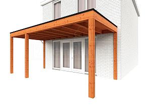 Aanbouwveranda Modena 5500x3000x2700mm (bxdxh) links    52.7222