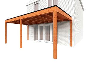 Aanbouwveranda Modena 5500x3650x2700mm (bxdxh) links    52.7284