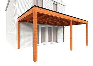 Aanbouwveranda Modena 5500x3650x2700mm (bxdxh) rechts    52.7286