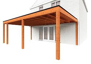 Aanbouwveranda Modena 6950x4850x2700mm (bxdxh) links    52.7362