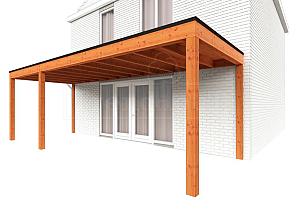 Aanbouwveranda Modena 7300x3000x2700mm (bxdxh) links    52.7246