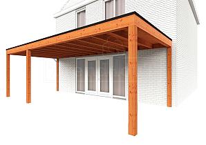 Aanbouwveranda Modena 7300x3650x2700mm (bxdxh) links    52.7308