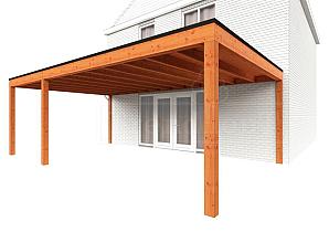 Aanbouwveranda Modena 7300x4850x2700mm (bxdxh) links    52.7370