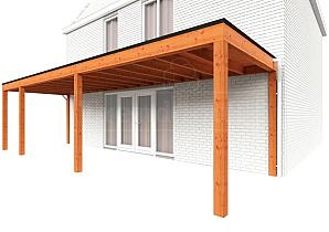 Aanbouwveranda Modena 9050x3000x2700mm (bxdxh) links    52.7256