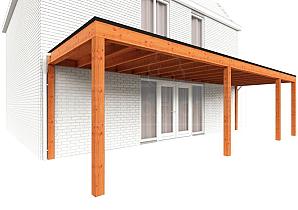 Aanbouwveranda Modena 9050x3000x2700mm (bxdxh) rechts    52.7258