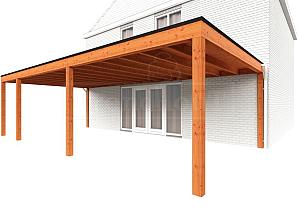 Aanbouwveranda Modena 9050x4850x2700mm (bxdxh) links    52.7380