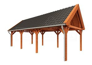 Buitenverblijf Zadeldak XL 9260x4400x4250mm (bxdxh)    52.3148