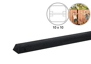 Betonpalen glad antraciet gecoat met diamantkop 10x10/2800   W13232-C
